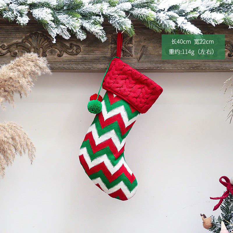 Wholesale Christmas Knitted Socks Gift Bags